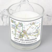 Personalised Present Day Map Compass Scented Jar Candle Extra Image 2 Preview